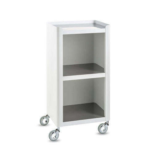 Carrello Portaoggetti a 3 Ripiani, carrello salvaspazio, bianco - acciaio inossidabile, LOUISE