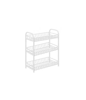 Carrello Portaoggetti Porta Oggetti 3 Ripiani Bianco 308 Per Cucina Bagno         