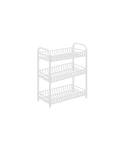Carrello Portaoggetti Porta Oggetti 3 Ripiani Bianco 308 Per Cucina Bagno         