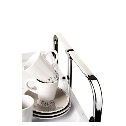 Carrello salvaspazio cucina, pieghevole, 3 ripiani, BAUHAUS. Struttura cromata