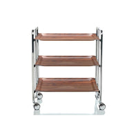 Carrello salvaspazio cucina, pieghevole, 3 ripiani, BAUHAUS. Struttura cromata