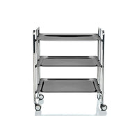 Carrello salvaspazio cucina, pieghevole, 3 ripiani, BAUHAUS. Struttura cromata