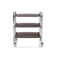 Carrello salvaspazio cucina, pieghevole, 3 ripiani, BAUHAUS. Struttura cromata