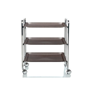 Carrello salvaspazio cucina, pieghevole, 3 ripiani, BAUHAUS. Struttura cromata
