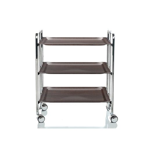 Carrello salvaspazio cucina, pieghevole, 3 ripiani, BAUHAUS. Struttura cromata