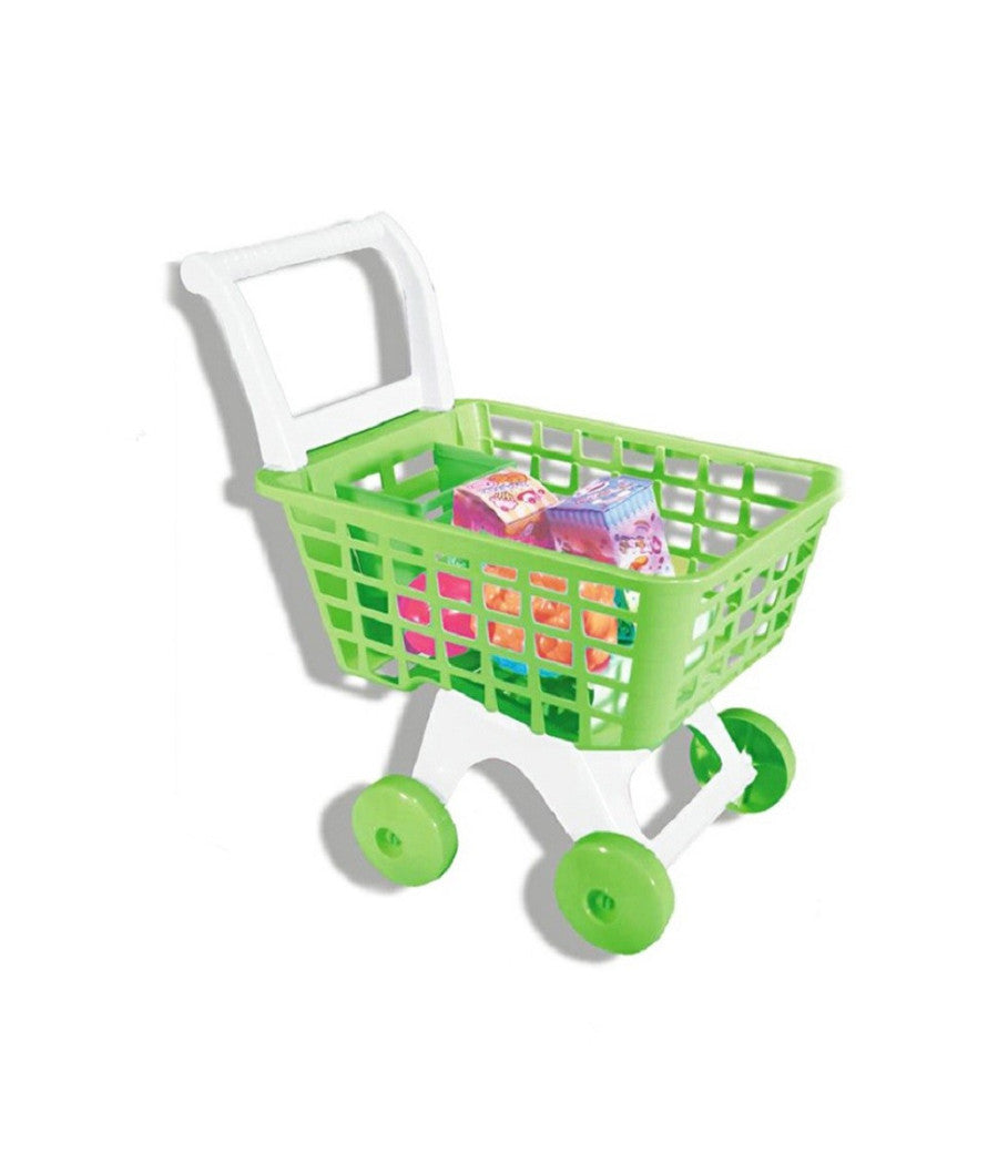 Carrello Spesa Giocattolo Per Bambini Gioco Supermarket Con Set Accessori         
