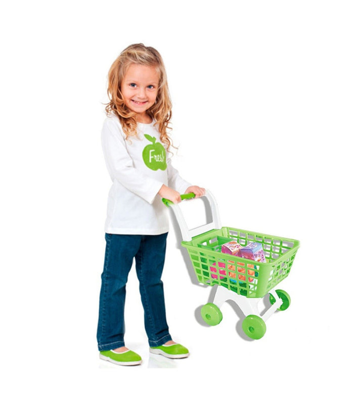Carrello Spesa Giocattolo Per Bambini Gioco Supermarket Con Set Accessori         