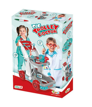 Carrello Trolley Dottore Giocattolo Bambini Stetoscopio Accessori Gioco Medico         