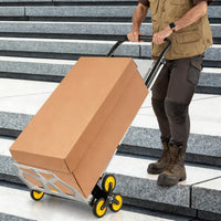 Sgabello a 3 gradini in alluminio con pedali antiscivolo con ruote, Carrello a mano pieghevole 2 in 1 e scala Nero e argento-Deposito utensili Tool