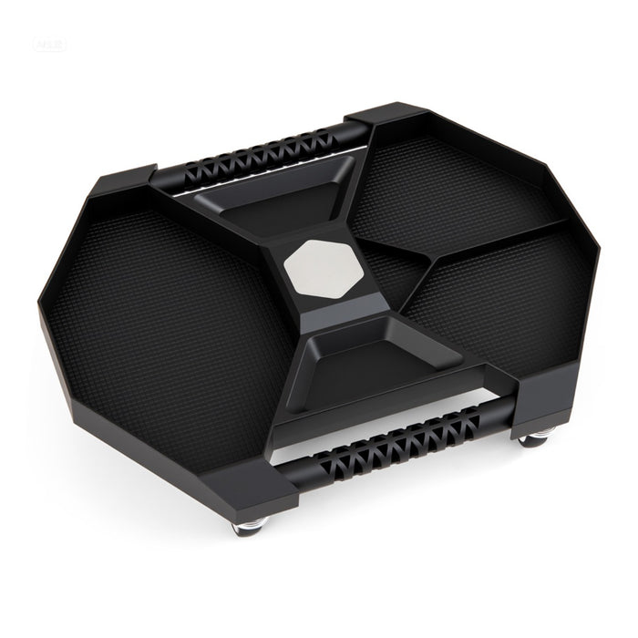 Carrello mobile con 4 rotelle girevoli negozio di riparazioni per garage, Vassoio per strumenti da officina automobilistici Nero-Utensili