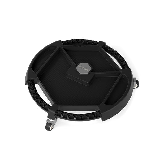 Carrello portatile leggero con 4 scomparti capacit¨¤ di carico di 14 kg, Vassoio portautensili per auto con ruote officina Nero-Utensili