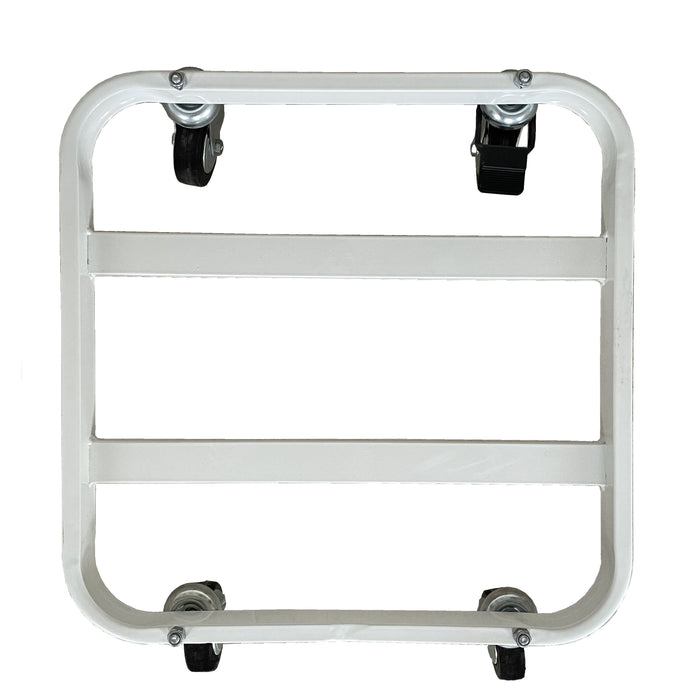 Carrello per vasi in cemento e terracotta quadro