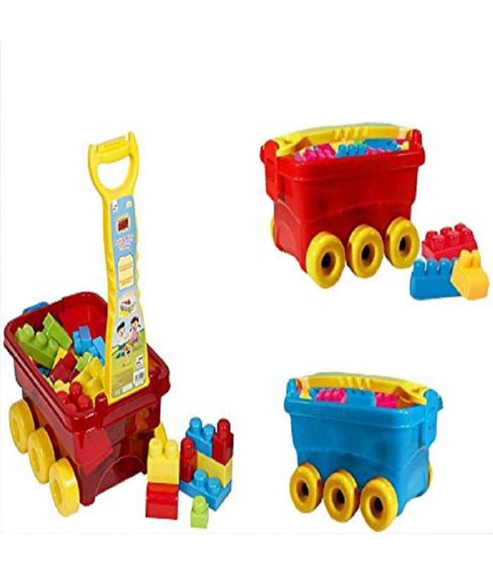 Carretto Carriola Carro Costruzioni Mattoncini 34x26x20cm Gioco Bambini 10mesi+         
