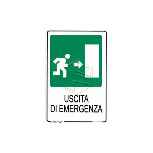 cartello 30x20 uscita di emergenza dx