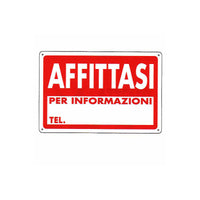 Cartello Affittasi 30X 20 Plastica