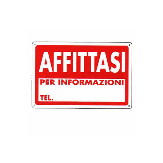 Cartello Affittasi 30X 20 Plastica