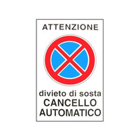 Cartello Cancello Automatico 20X 30 Alluminio