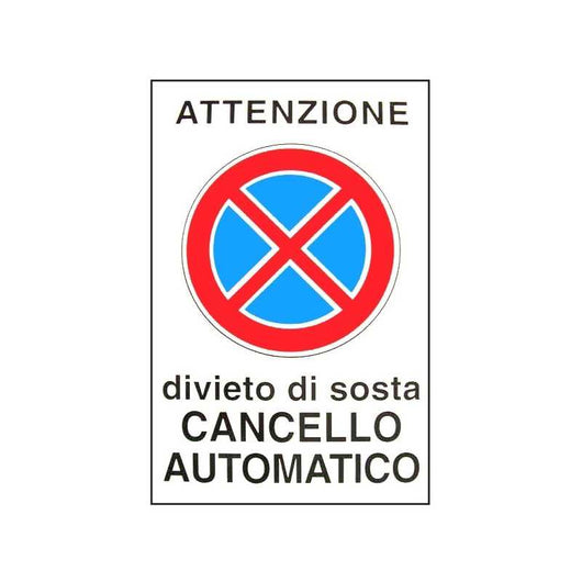 Cartello Cancello Automatico 20X 30 Alluminio