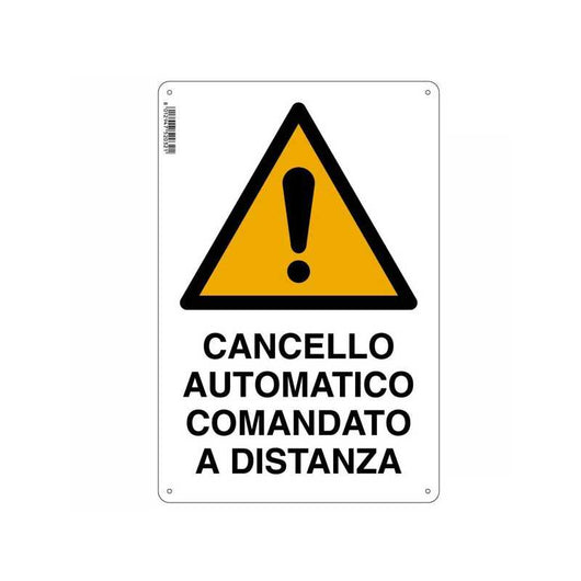 Cartello Cancello Elettrico C.D. 20X 30 Alluminio