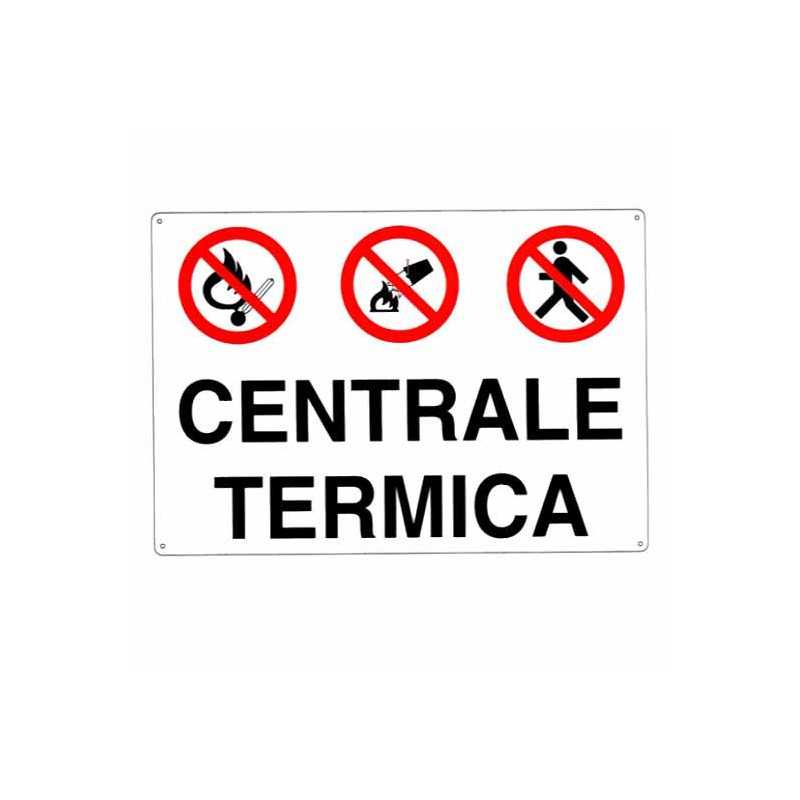 Cartello Centrale Termica 30X 20 Alluminio