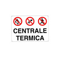 Cartello Centrale Termica 30X 20 Alluminio