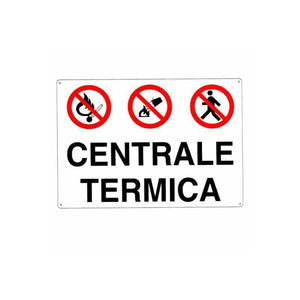 Cartello Centrale Termica 30X 20 Alluminio