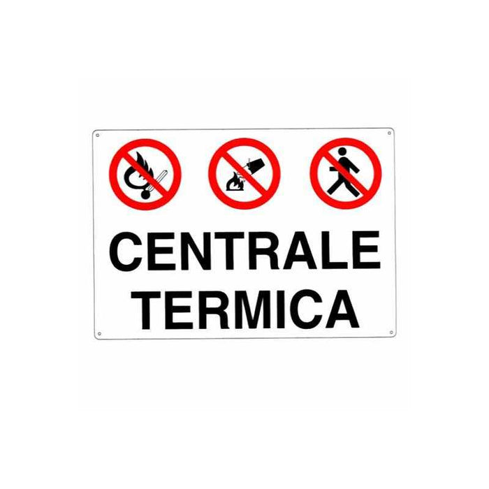 Cartello Centrale Termica 30X 20 Alluminio