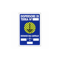Cartello Dispersore Di Terra 20X 30 Plastica