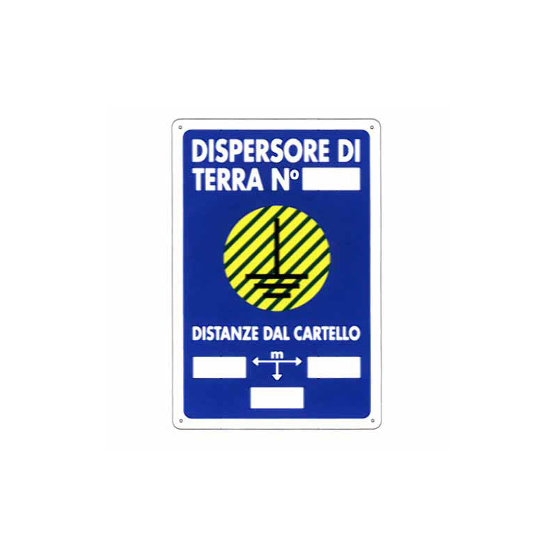 Cartello Dispersore Di Terra 20X 30 Plastica
