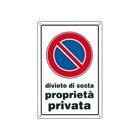 Cartello Divieto di Sosta P.P. 30X 45 Alluminio
