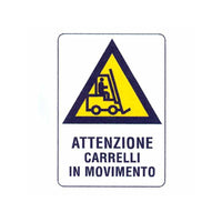 Cartello Movimento Carrelli 48X 68 Plastica