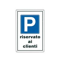 Cartello Parcheggio Clienti 20X 30 Plastica