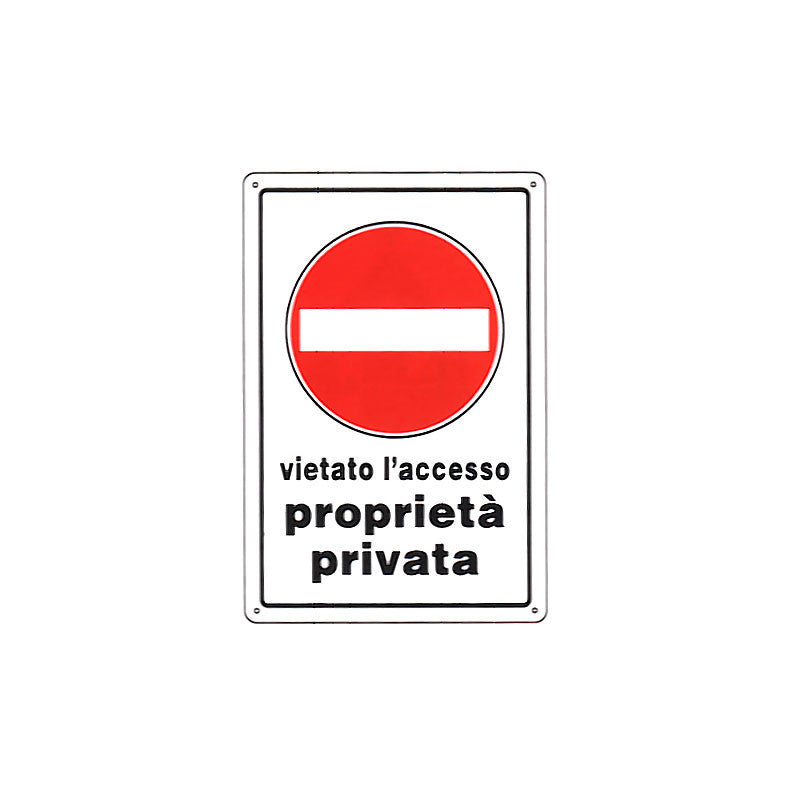 Cartello Proprieta' Privata 20X 30 Plastica