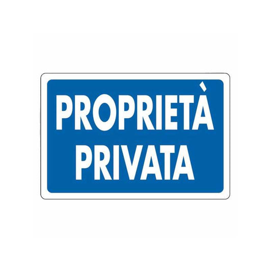 Cartello Proprieta' Privata 30X 20 Alluminio