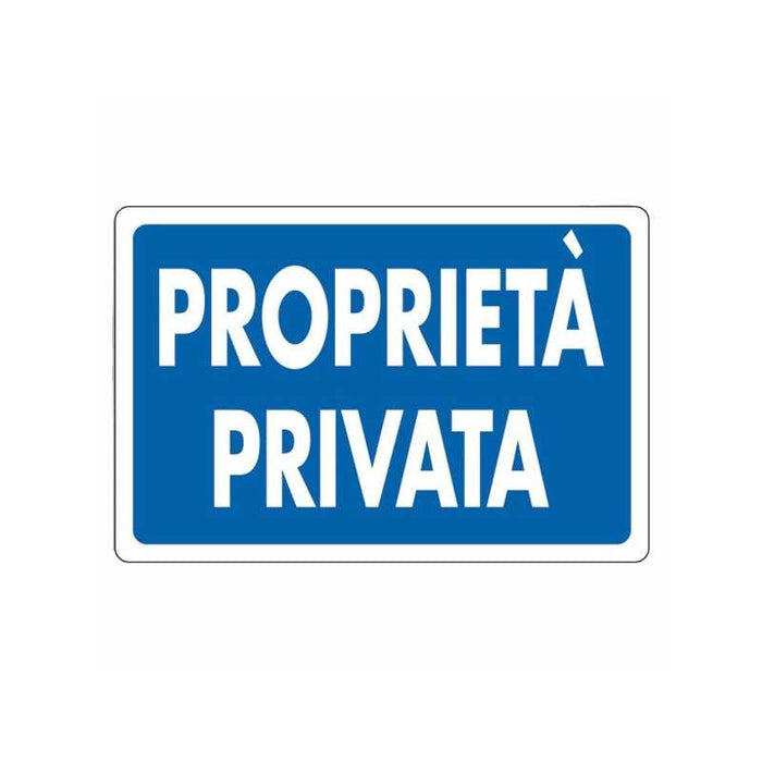 Cartello Proprieta' Privata 30X 20 Alluminio