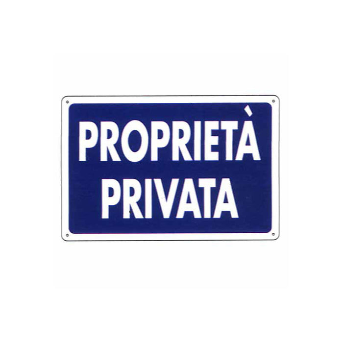Cartello Proprieta' Privata 30X 20 Plastica