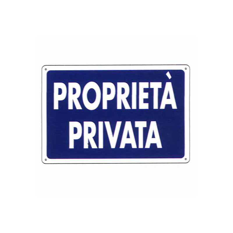 Cartello Proprieta' Privata 30X 20 Plastica