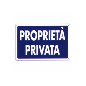 Cartello Proprieta' Privata 30X 20 Plastica