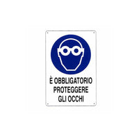 Cartello Protezione Occhi 20X 30 Alluminio