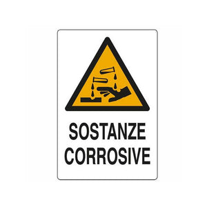 Cartello Sostanze Corrosive 20X 30 Alluminio