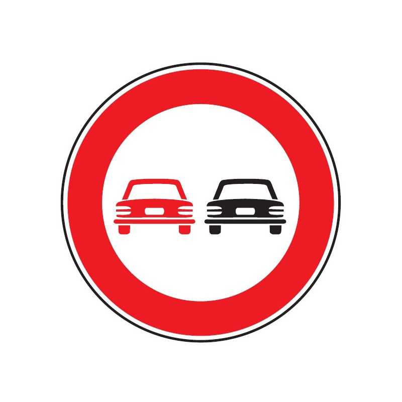 Cartello Stradale Divieto di Sorpasso