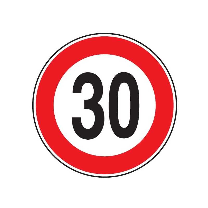Cartello Stradale Limite Velocita' Km 30