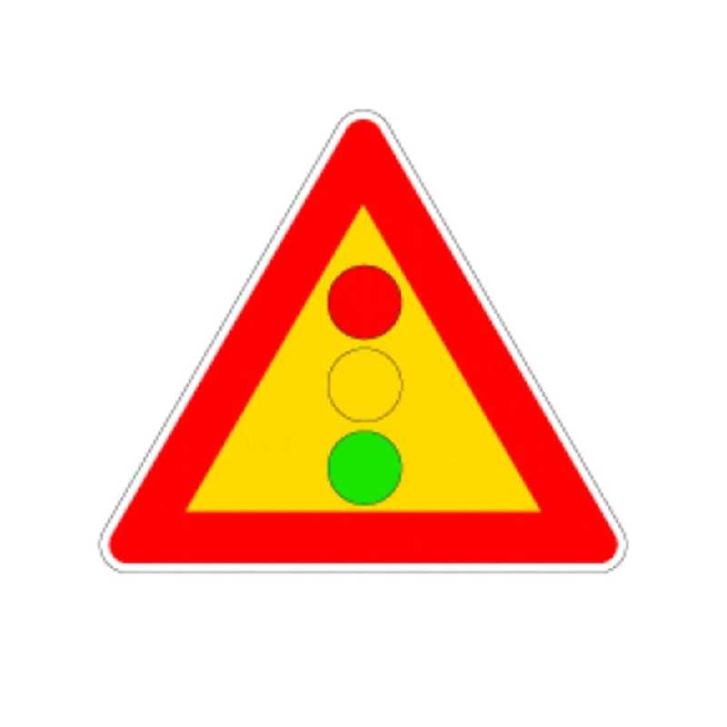 Cartello Stradale Semaforo Temporaneo
