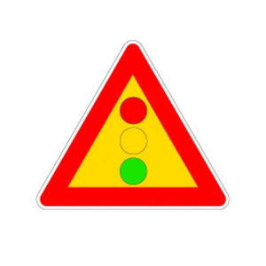 Cartello Stradale Semaforo Temporaneo