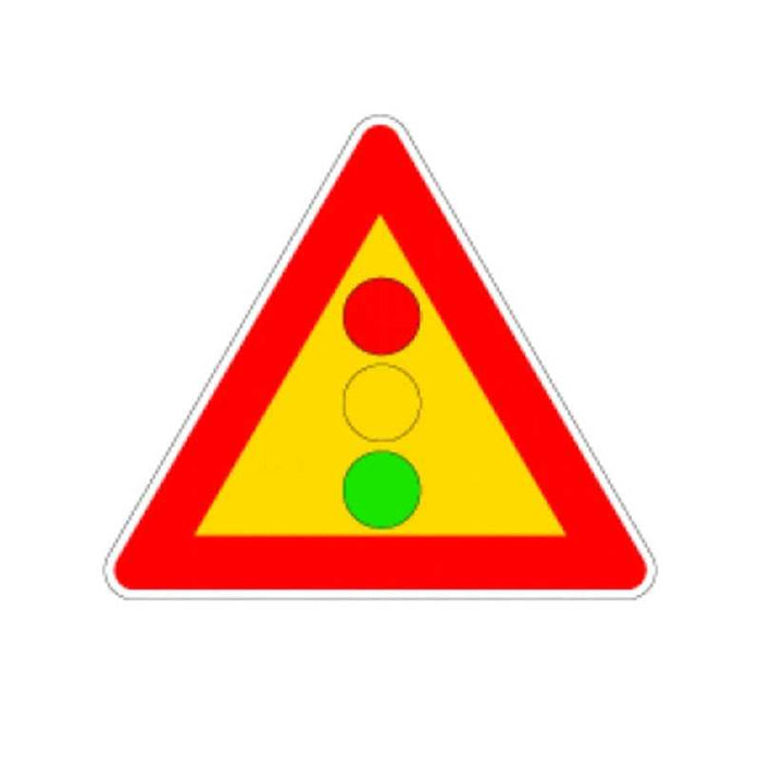 Cartello Stradale Semaforo Temporaneo