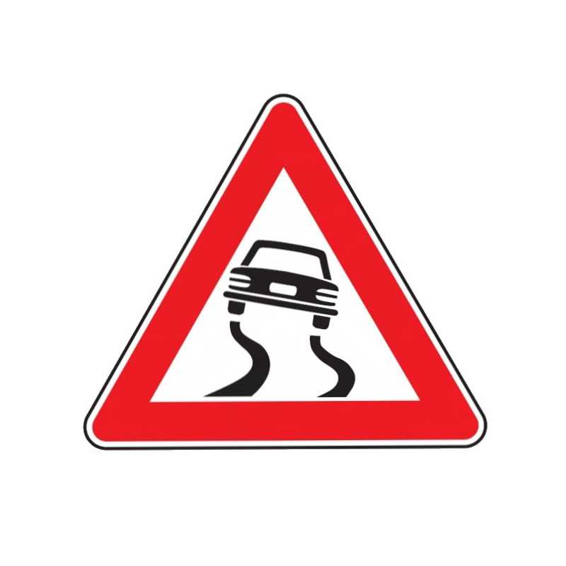 Cartello Stradale Strada Sdruciolevole