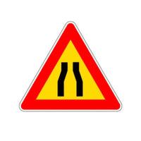 Cartello Stradale Strettoia Simmetrica