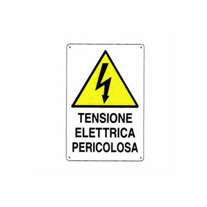 Cartello Tensione Elettrica 20X 30 Alluminio