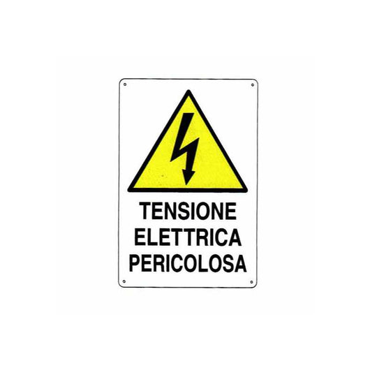 Cartello Tensione Elettrica 20X 30 Alluminio