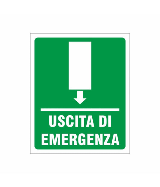 Cartello Uscita Di Emergenza Segnaletica Direzionale Sicurezza Avvertimento         